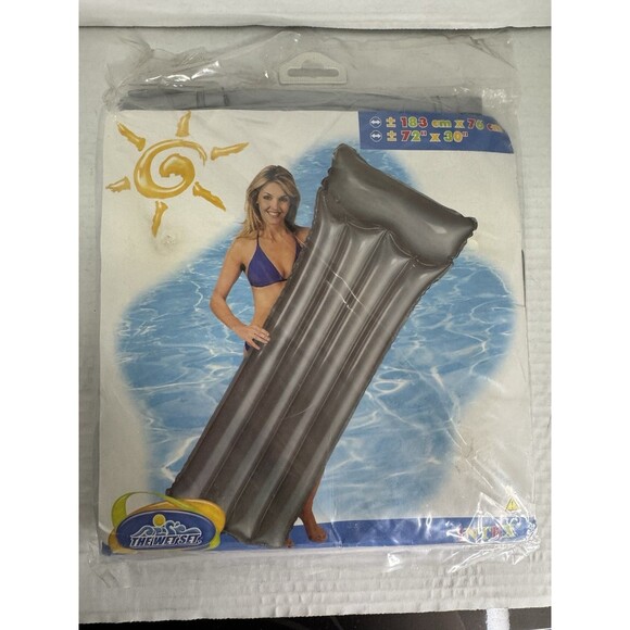 2006 Intex The Wet Set Inflatable Pool Float Gray #59725 72" x 30" New Sealed - Picture 1 of 6